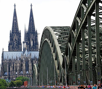 cologne cathedral, hohenzollern bridge, love locks, arch, bridge, dom, rhine, railway bridge, historic preservation, railway, spires