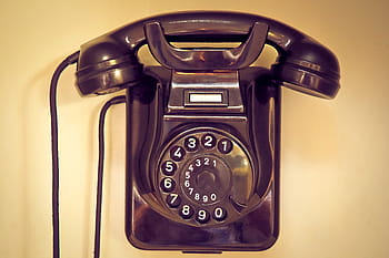 black rotary telephone, phone, old, telephone handset, bakelite, nostalgia, old phone, call, communication, telephone, dial