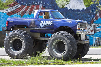 monster truck, truck, mature, vehicle, exhibition, auto, obstacles, automotive, cool, offroad, show