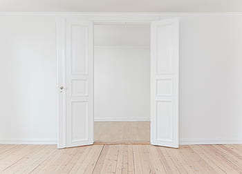 interno, bianca, parete, Aperto, porta, pavimento, camera