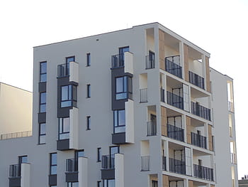 edificio bianco, appartamenti, condominio, costruzione, Casa, Residenziale, alloggiamento, esterno dell'edificio, architettura, finestra, facciata