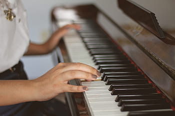 shot, person, playing, piano, Closeup, the piano, people, music, musical Instrument, practicing, skill