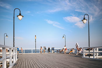 海辺での午後、 午後、 海辺、 ビーチ、 砂、 海、 夏、 リラックス、 時間、 木製の桟橋、 桟橋