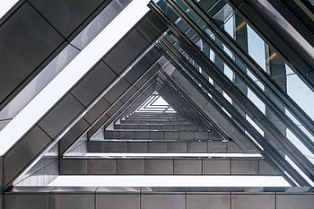 architektura, trojúhelníky, moderní, vzory, struktura, budova, město, městský, kov, Okna, design
