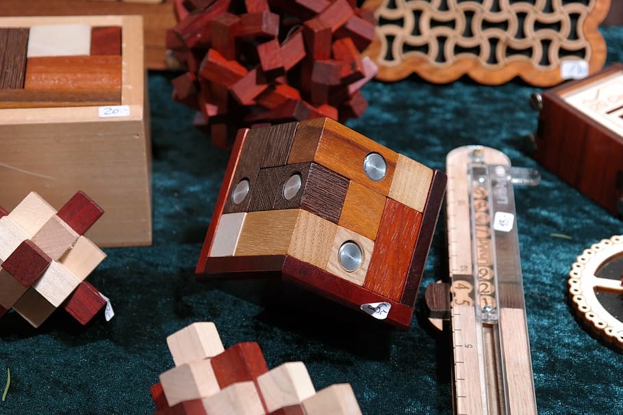 cubi di puzzle, blu, tessile, giochi di pazienza, puzzle, difficile, giocattoli, giocattoli di legno, pezzo del puzzle, giocare, legna