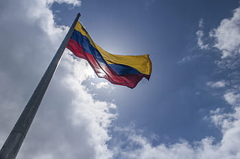 vlajka Kolumbie, venezuela, bandera, vlajka, caracas, bandera de venezuela, vlajka venezuela, nebe, vítr, patriotismus, symbol