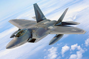 grigio, aereo da combattimento 3, 3d, sfondo, raptor militare, Jet, f-22, aereo, combattente, volante, volo