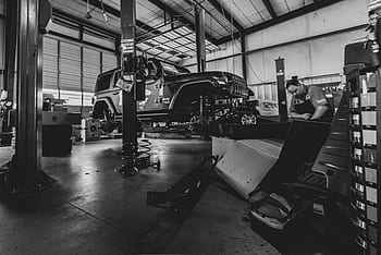 džíp, kovboj, honák, vozidlo, auto, americký, terénní, 4wd, přeprava, výtah, opravna, mechanik