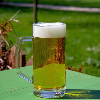 duidelijk, mok drinken, gevulde, bruin, vloeistof, bier, bierglas, schuim, drinken, glas, verfrissing