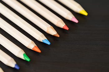 color, lápices, lápices de colores, fila, sala, texto, negro, colorido, colorante, colores, creativo