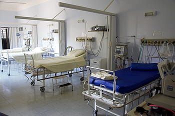 putih, biru, tempat tidur rumah sakit, rumah sakit, tempat tidur, dokter, operasi, perawatan kesehatan dan obat-obatan, klinik, bangsal rumah sakit, pasien