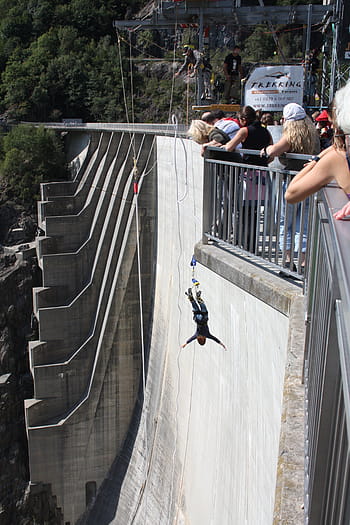 bungee jumping, dæmning, Verzasca, Ticino, Schweiz