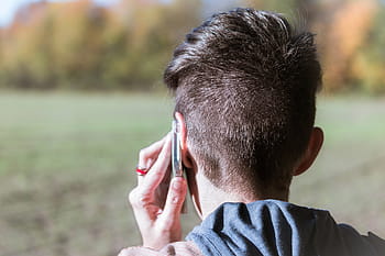 person, using, phone, daytime, mind, woman, mobile phone, hairstyle, call, communication, head