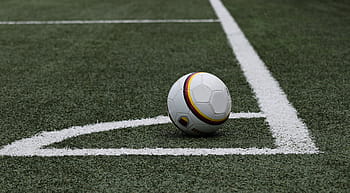 white, soccer ball, grass field, line, football, corner, ball, sport, rush, ball sports, sports ground