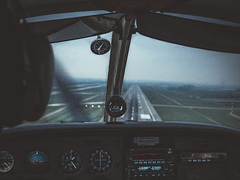 pilot, runway, aircraft, flying, aviation, airport, instruments, propeller plane, cockpit, rotor
