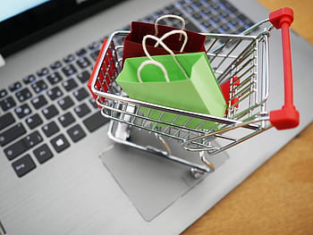 nákupní košík, nakupování, laptop, supermarket, nákupu, podnikání, online, nákupní seznam, objednat, seznam, spotřeba