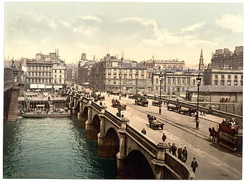 most glasgow, panoráma města, fotky, Glasgow, Velká Británie, historický, starý, veřejná doména, Skotsko, Spojené království, řeka