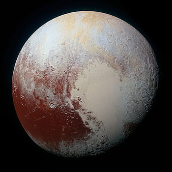 gray, red, planet, pluto, dwarf planet, kuiper belt, nasa, new horizons spacecraft, ice, rock, space