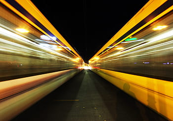 elettrico, lungo, velocità dell'otturatore, budapest, lunga velocità dell'otturatore, movimento sfocato, mezzi di trasporto, velocità, illuminato, movimento, notte