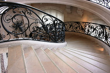 spirála, bílý, Černá, beton, schodiště, pokoj, místnost, secese, petit palais, Paříž, Francie