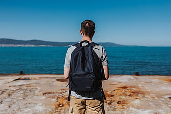 探している、 海、 男、 外を見て、 大人、 白人、 人、 夏、 若い、 ライフスタイル、 男性