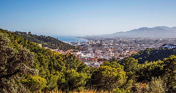 spain, malaga, dawn, sea, beach, sky, horizon, sun, landscape, blue, clouds