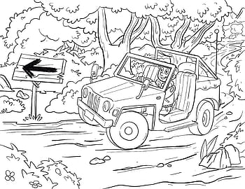 rysunek, automatyczny, wszystkie pojazdy terenowe, samochód terenowy, poza drogą, pojazd, jeep, przygoda, automobilowy, wyprawa, transport