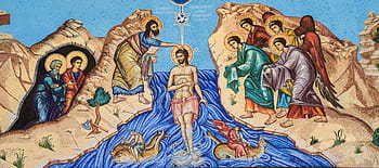 dåb, herre, Herrens dåb, mosaik, ikonografi, russisk kirke, religion, ortodokse, tamassos biskop, episkopeio, cypern