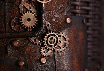 steampunk, Ozubené kolo, retro technologie, fantazie, nýty, kov, retro, zuby, antický, mechanismus, beletrie