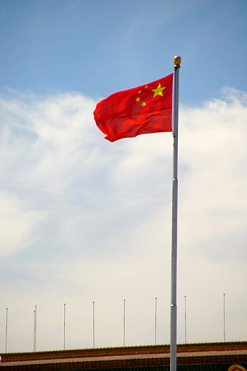 Red, Flag, Socialism, Flagpole, Flutter, red, flag, blow, china, flags, patriotism, wind