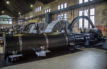 steam engine, energy, steam, machine, mechanical, metal, cultural, fryslân, old, pump house, unesco world heritage