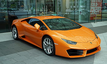 oranžový, lamborghini huracan kupé, lamborghini, sportovní auto, luxusní auto, automobil, elegantní, luxus, drahý, auto, přeprava