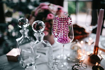 decoraciones de la mesa de navidad, navidad, mesa, decoraciones, juego de mesa, rosa, vacaciones, glamour, celebración, restaurante, vaso