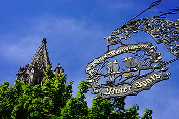 guest house shield, Nasal, Shield, Guest House, nasal shield, art forging work, advertising, advertising sign, inn, sparrows, ulm sparrows