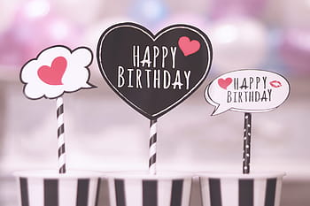 glücklich, Geburtstagsfeier Dekore, Alles Gute zum Geburtstag, Geburtstagsparty, Liebe, Herzform, Romantik, Feier, Dekoration, Tag, Valentinstag - Urlaub