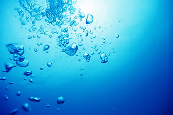 water bubbles underwater, water, air bubbles, blow, oxygen, ocean, blue, immersion, in the water