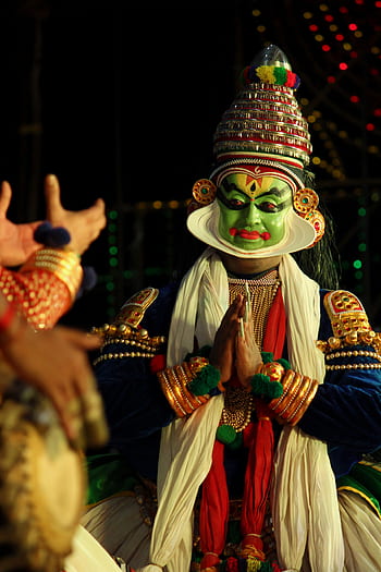 kerala, india, portrait, face, people, man, artist, kathakali, art form, traditional, male