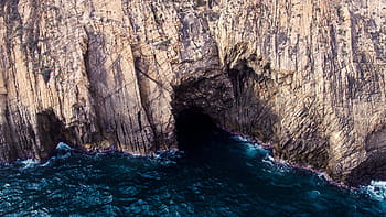 Antenne, Fotografie ansehen, Höhle, Karosserie, Wasser, Meer, Ozean, Abenteuer, Reise, Ausflug, Rock