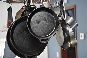 ghisa, cucina, Pan, prima colazione, pentole, tegame, cibo, cucinando, delizioso