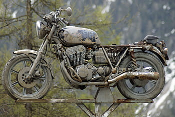 oldtimer, sepeda motor, sepeda motor tua, mesin, klasik, kendaraan roda dua, penciptaan, antik, sejarah, lalu lintas, keibaan