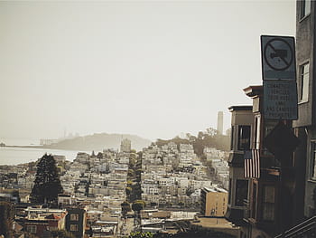 fotografia, nero, grigio, edifici, un vero, foto, costruzione, giorno, San Francisco, case, città