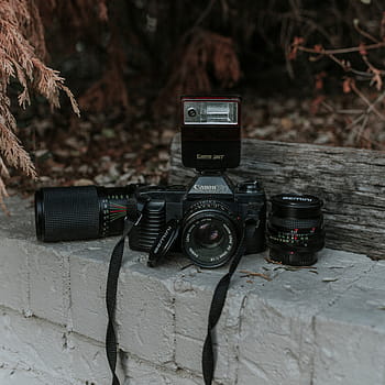 nero, canon dslr camera, lente, grigio, blocchi di cenere, telecamera, canone, Vintage ▾, veloce, mattoni, le foglie