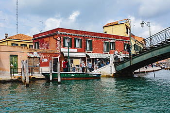 美しい、 カラフルな、 ムラノ島、 ムラーノ島、 島、 イタリア、 水、 休暇、 建築、 建物、 都市