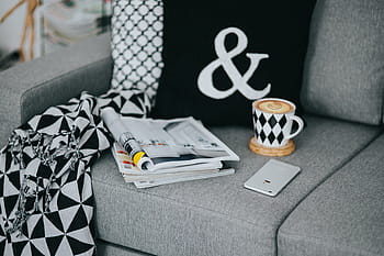 descanso, revistas, copa, café, xícara de café, interior, relaxante, leitura, tempo, sofá, tarde