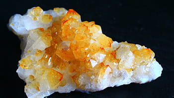 bílý, oranžový, geode, Černá, povrch, žlutá, kámen, citrín, krystal, křemen, klenot