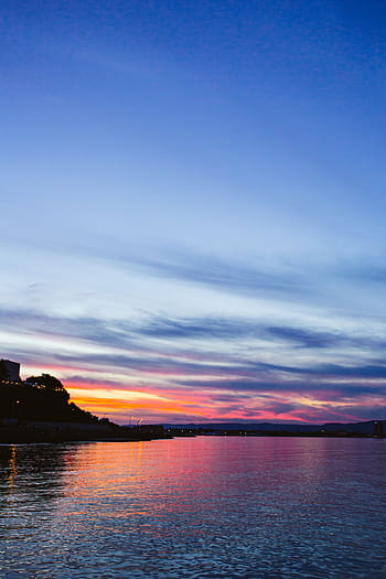 海、 夕日、 水、 ロマンチック、 空、 水景、 カラフル、 ゴールデンアワー、 風景、 オフショア、 風光明媚