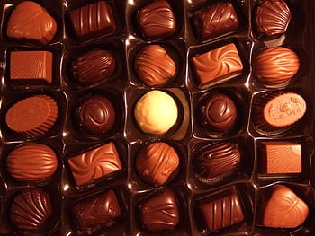 chocolate coated candies, chocolate, candies, sweets, snack, gourmet, box, treat, white, dark, brown