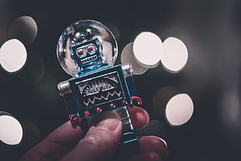 christmas stocking, robot, toy, roboter, bokeh, vintage robot, technology, android, alien, science, robotic
