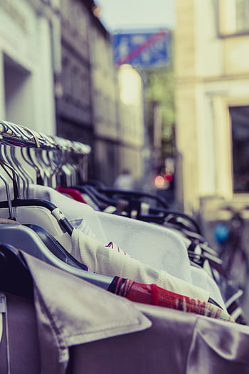 hanger, clothing, sleeves, dress, department, store, shopping, mall, blur