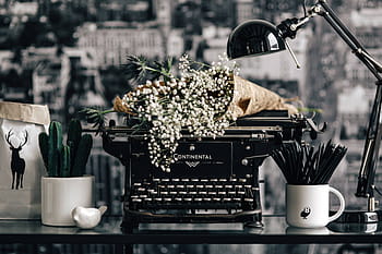 mesin tik vintage hitam, vintage, mesin tik, keyboard, tua, retro, penulis, cyrylic, antik, retro Gaya, kopi - Minuman